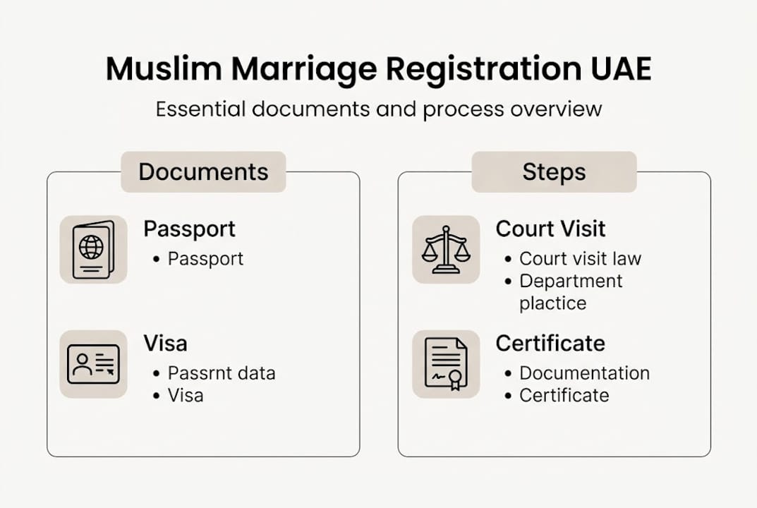 Infographic on documents and registration steps