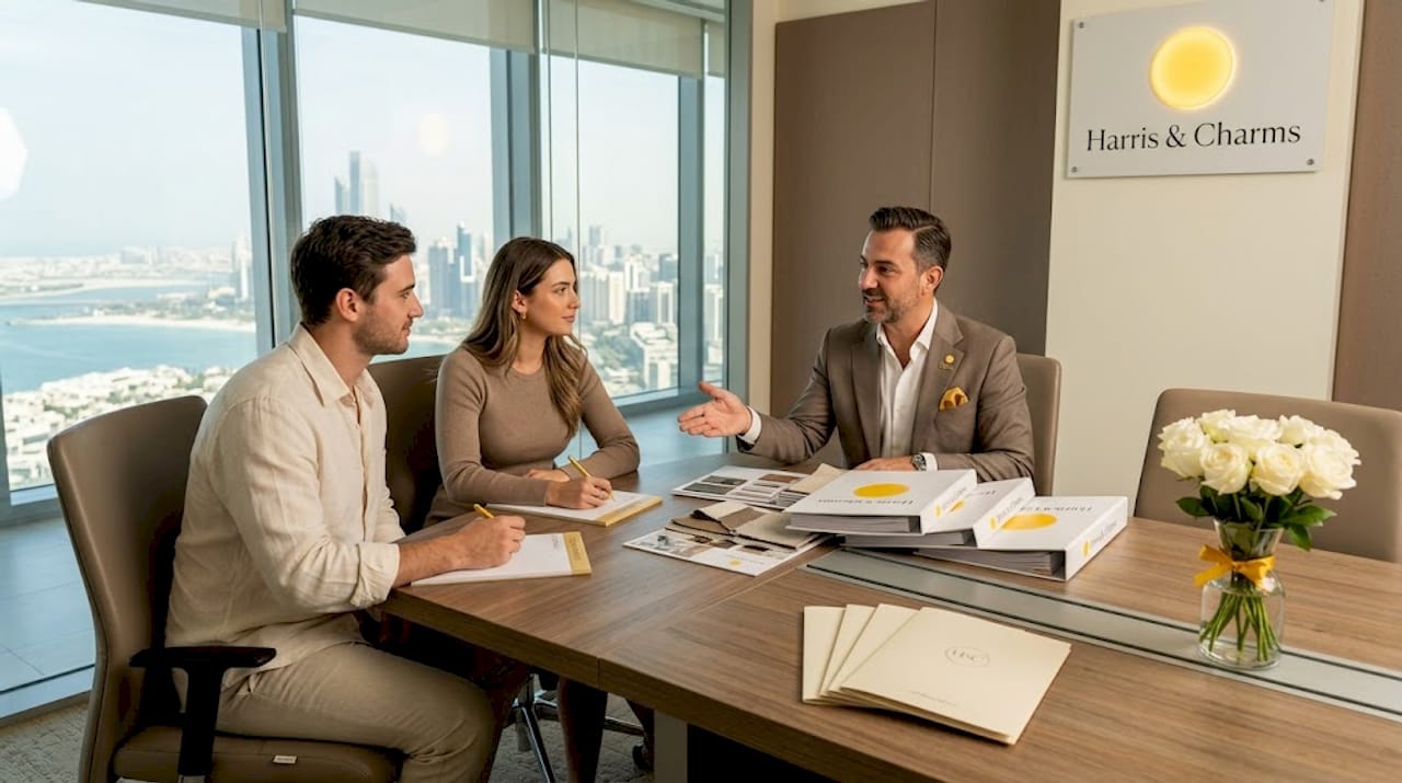 Luxury wedding planner meeting with couple