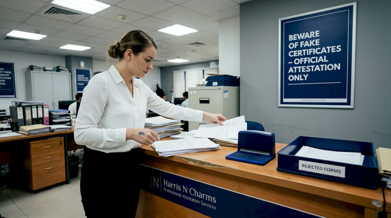 Agency worker sorting attestation documents