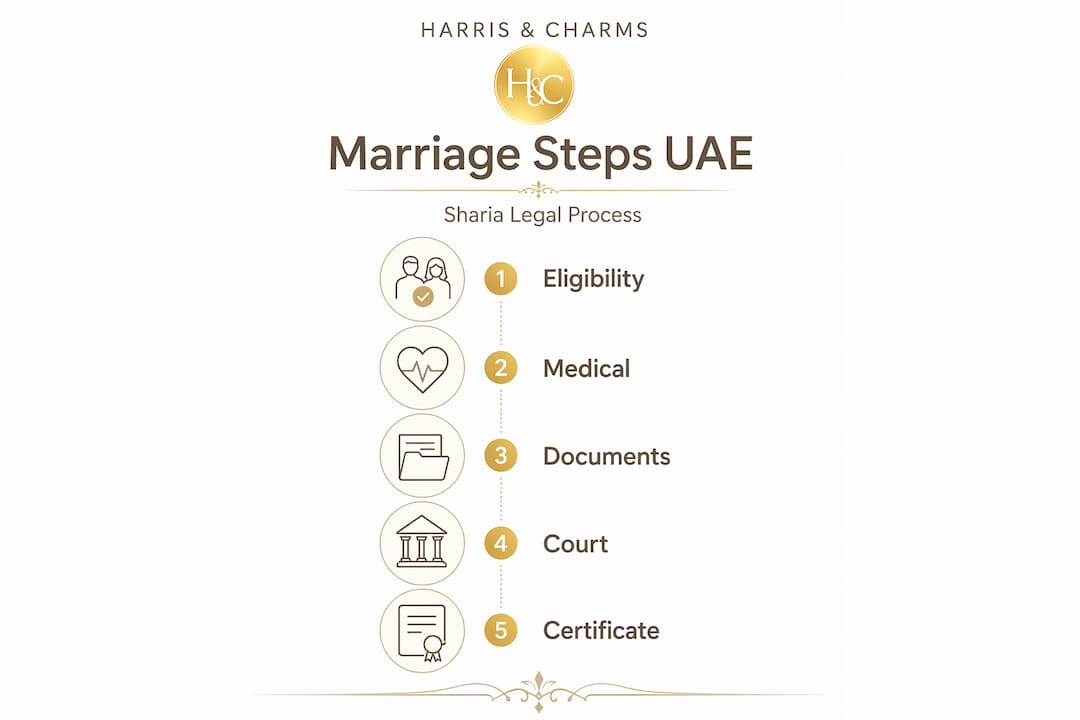 Infographic showing step-by-step Sharia marriage guide