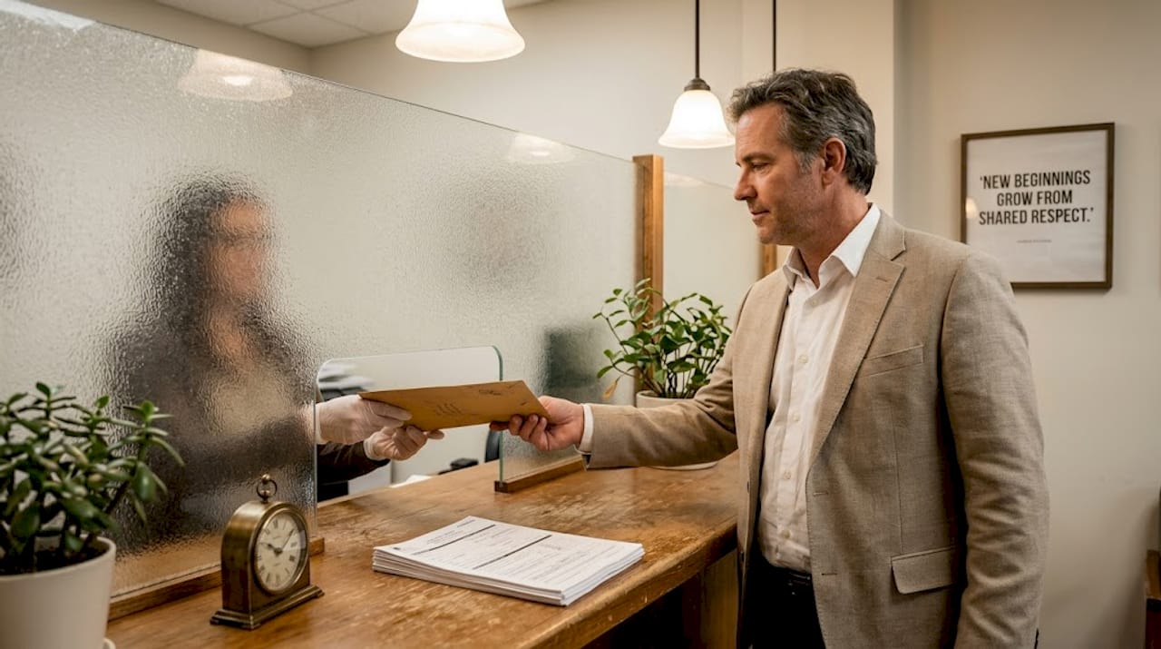 Applicant submitting proof of prior marriage termination