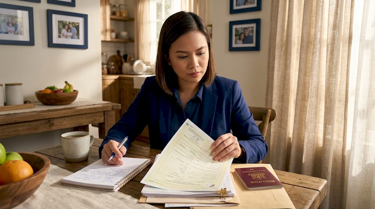 Filipino sorting documents for UAE attestation