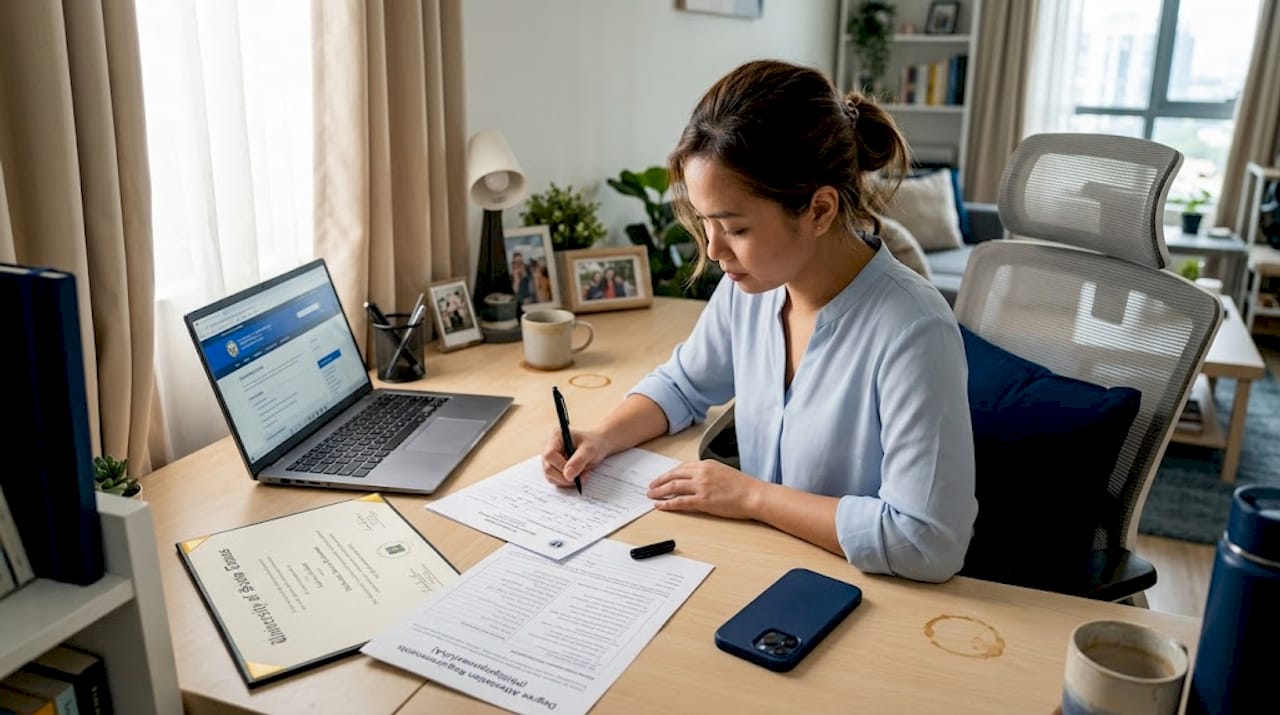 Filipino expat preparing degree attestation paperwork