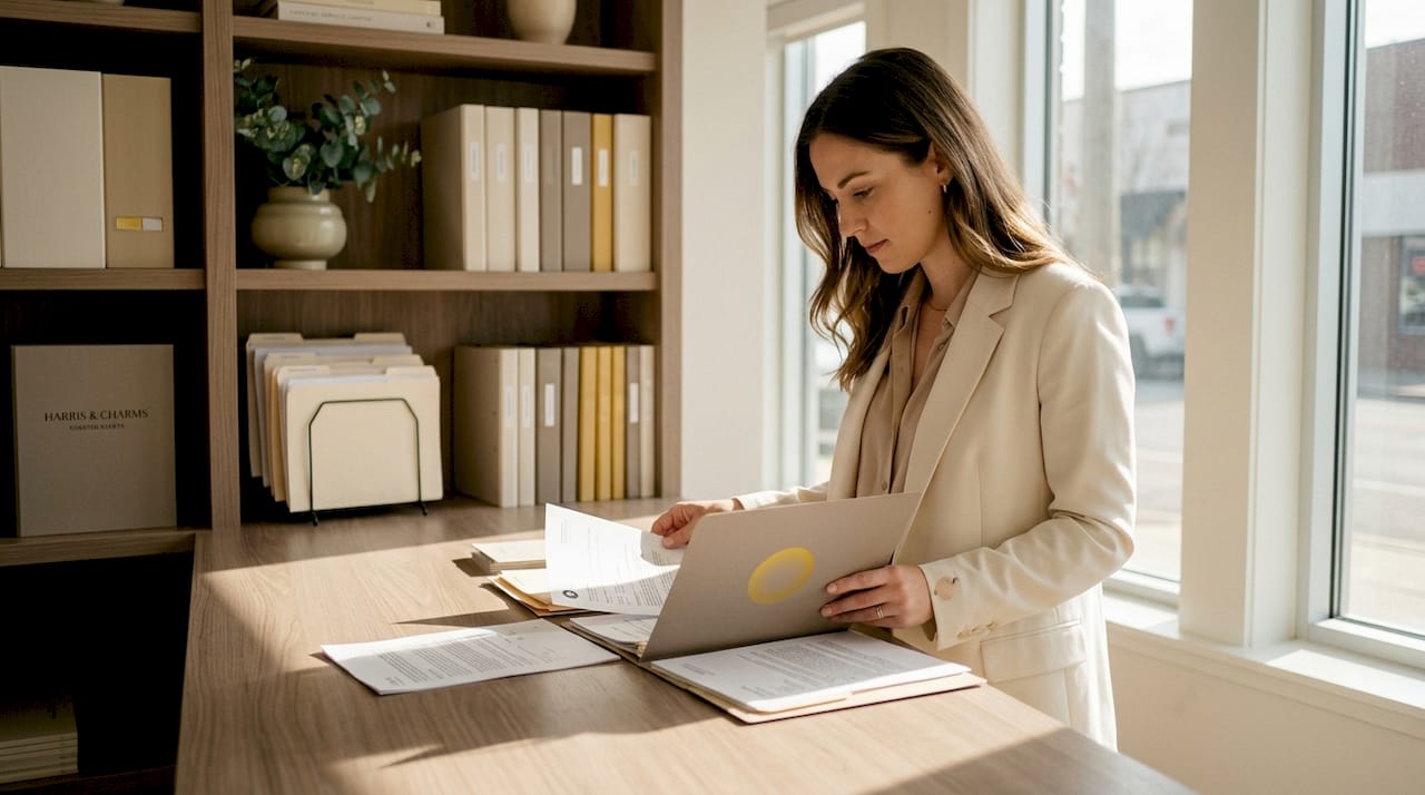 Woman handling document attestation in UAE