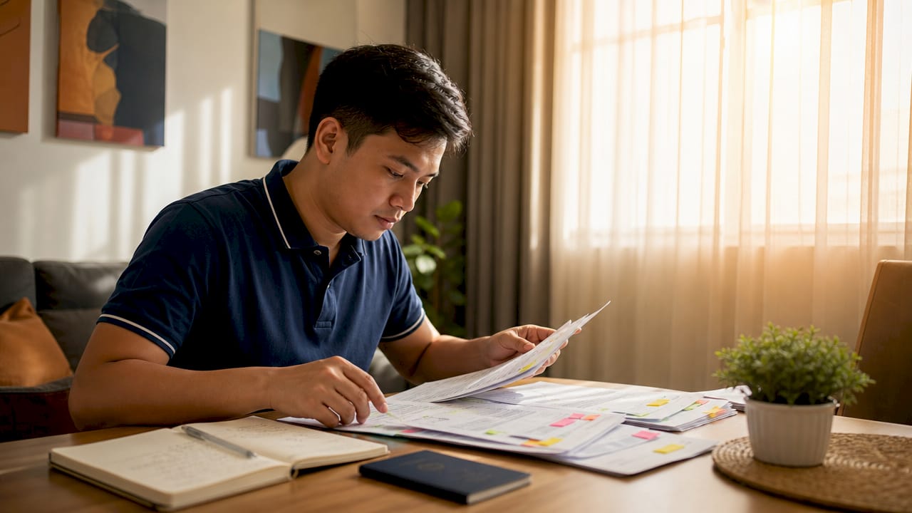 Expats organizing documents for attestation
