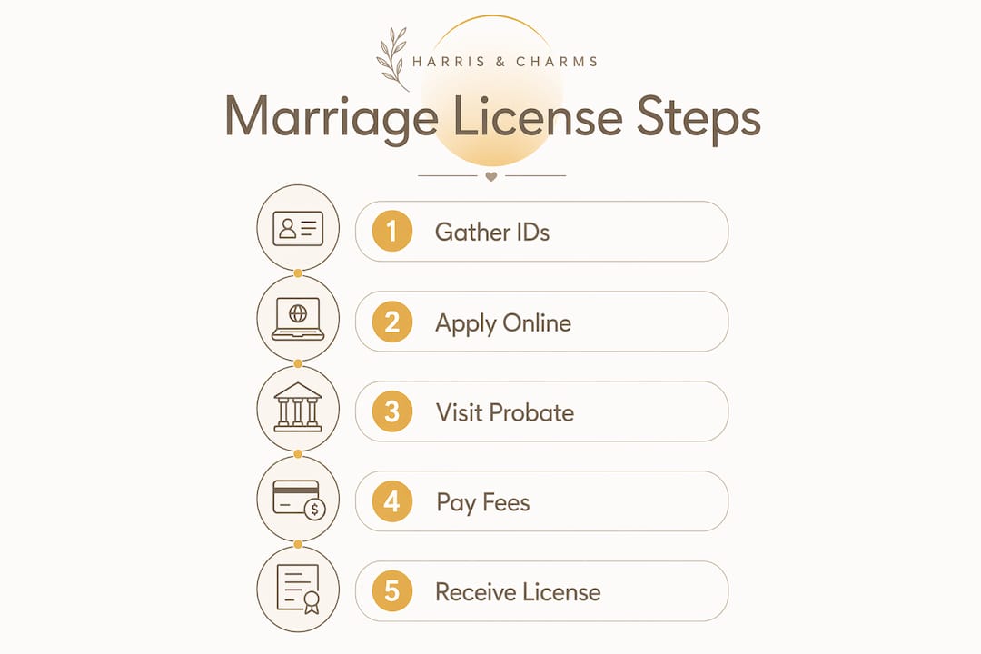 Infographic of Georgia marriage license steps