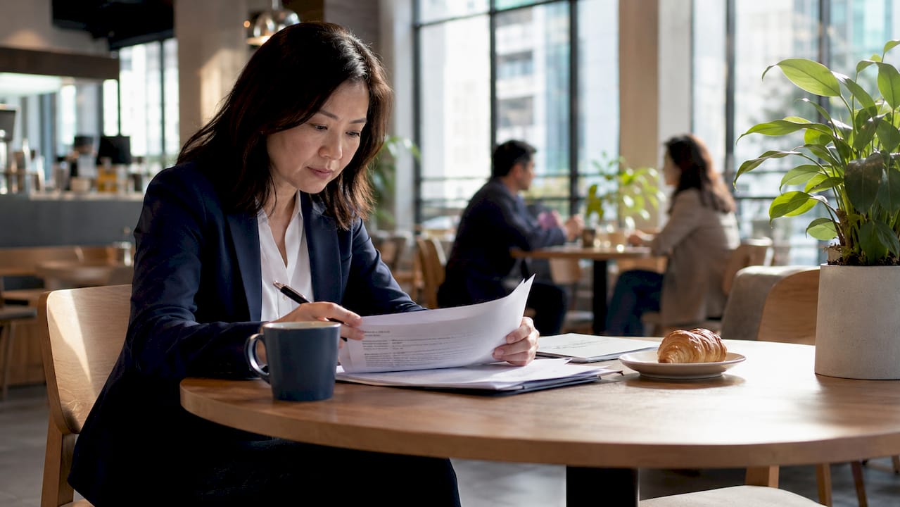 Professional reviewing attestation documents