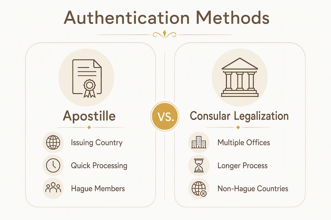 Comparison infographic of authentication methods