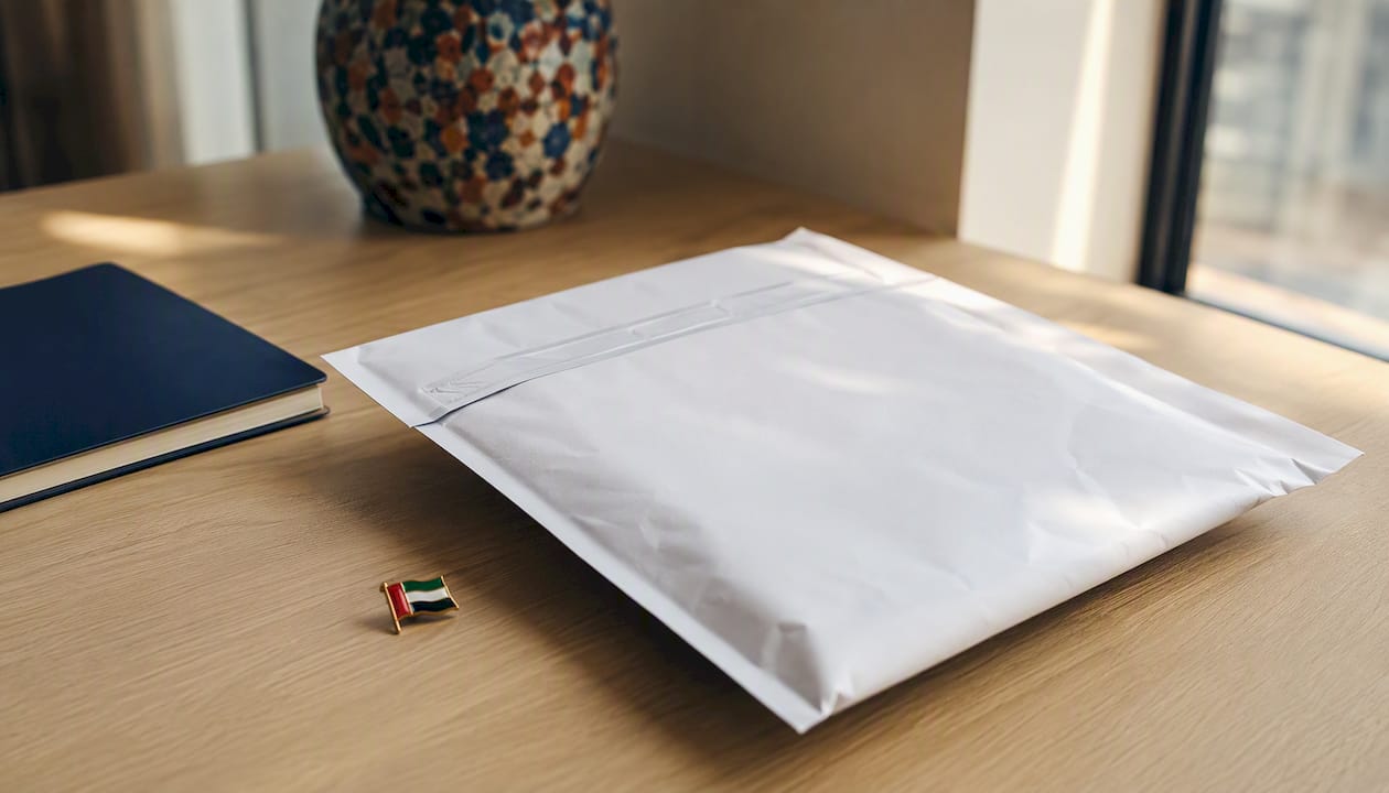Sealed courier envelope for document attestation