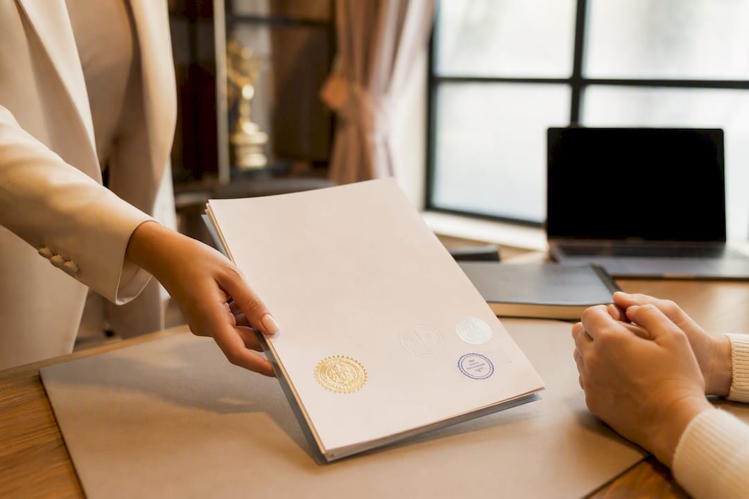 Certified marriage certificate with apostille stamp