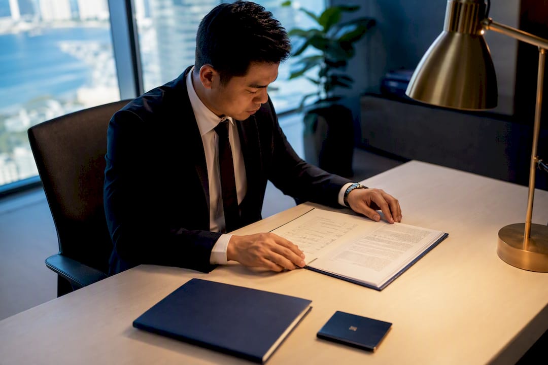 Certified translator aligning legal documents