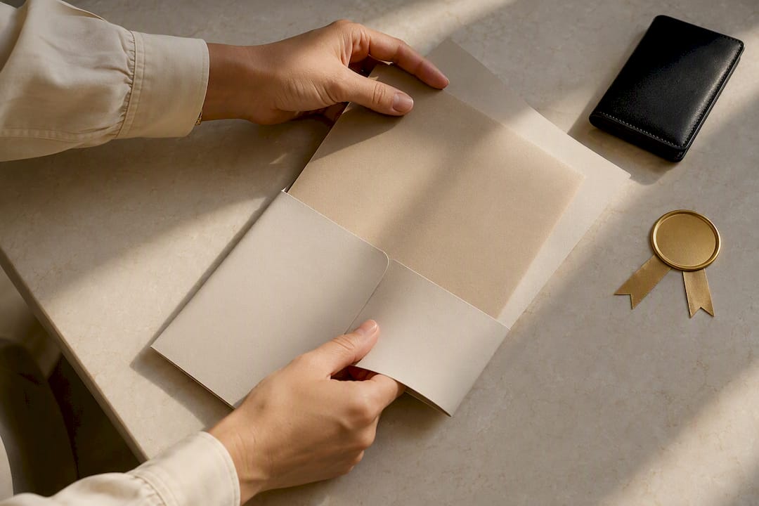 Marriage certificate packet prepared for attestation