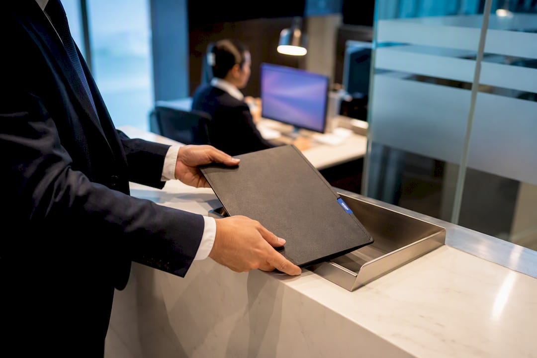 Company document folder at UAE attestation office