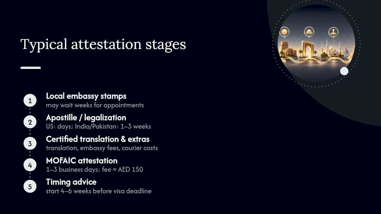 How Long Does Marriage Certificate Attestation Take in the UAE? — overview diagram