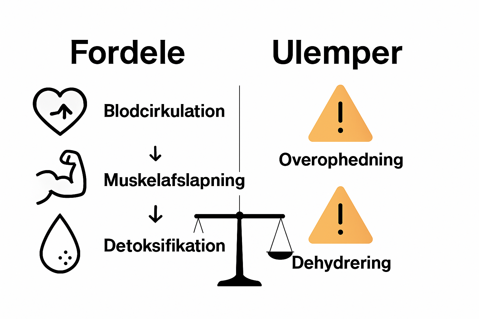 Infographic comparing infrared sauna benefits and risks
