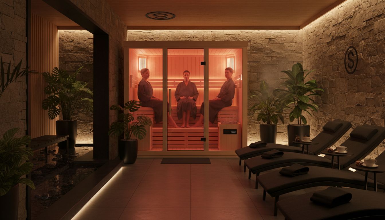 High-end spa featuring radiant infrared sauna