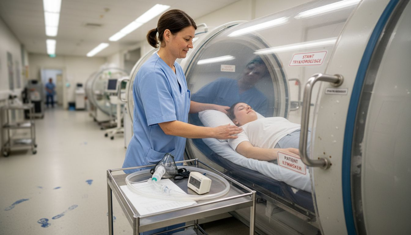 Sygeplejersken støtter patienten i at komme godt i gang med terapiforløbet.