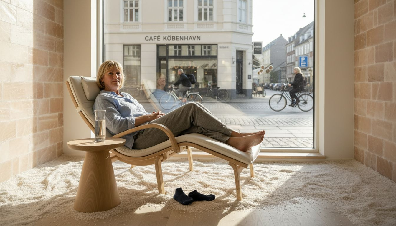 En kvinde slapper af under en beroligende saltterapi-session