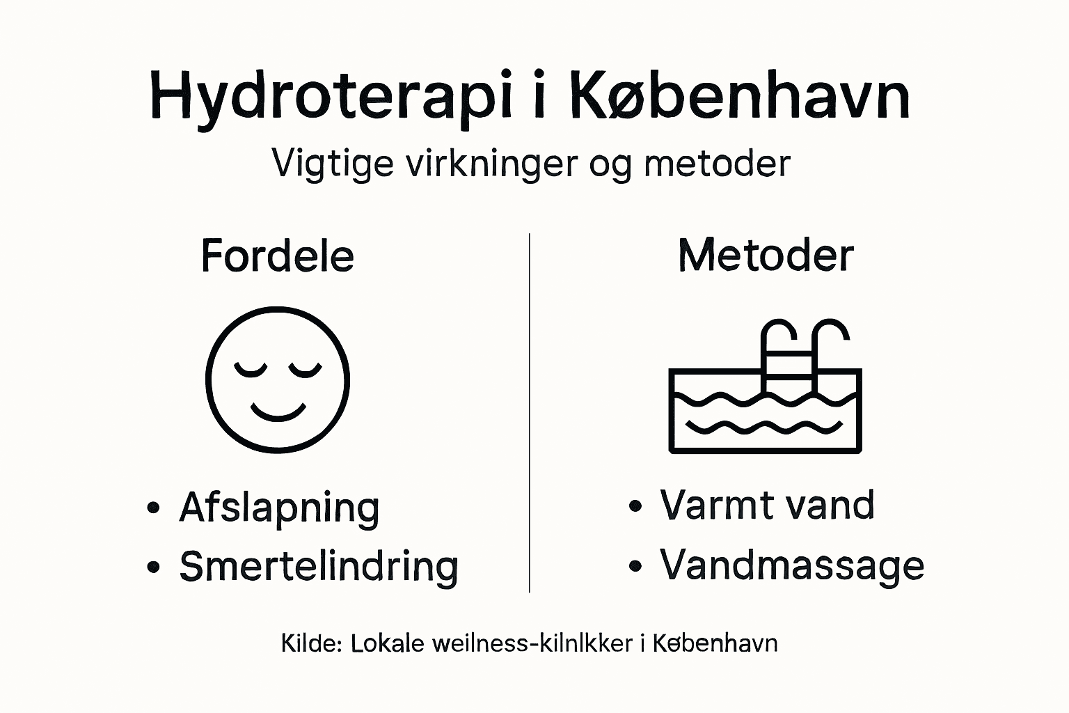 Infografik: Fordele ved hydroterapi og forskellige behandlingsformer