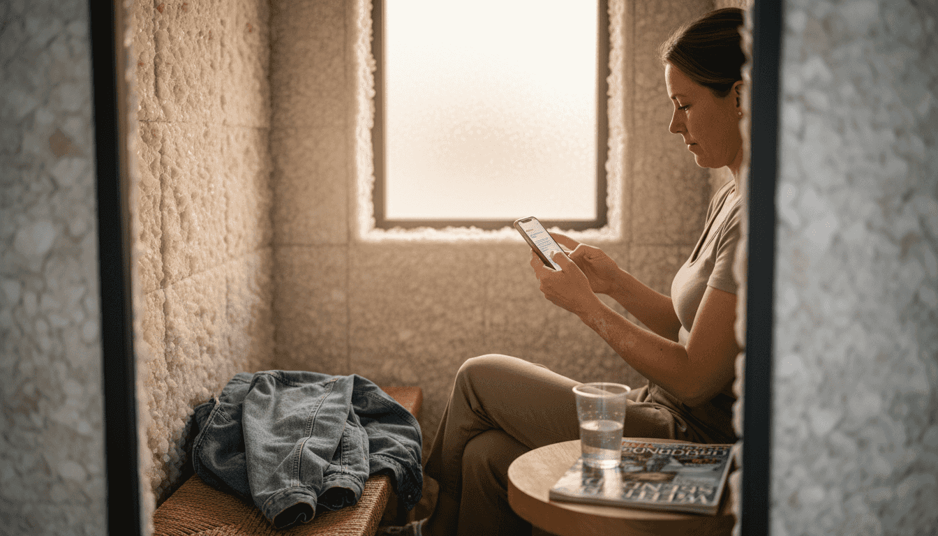 Kvinde får saltterapi mod eksem