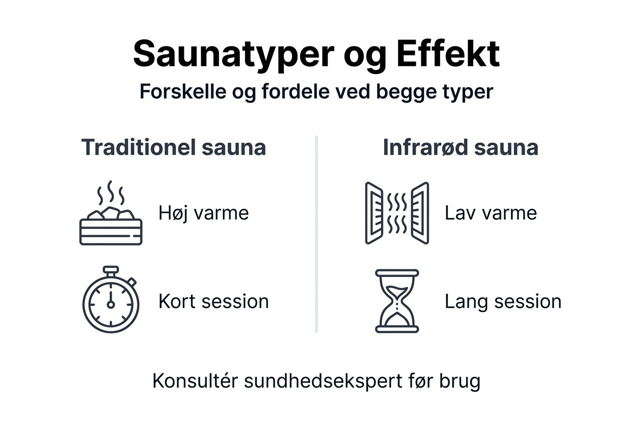 Grafisk oversigt: Sådan adskiller de to typer saunaer sig fra hinanden