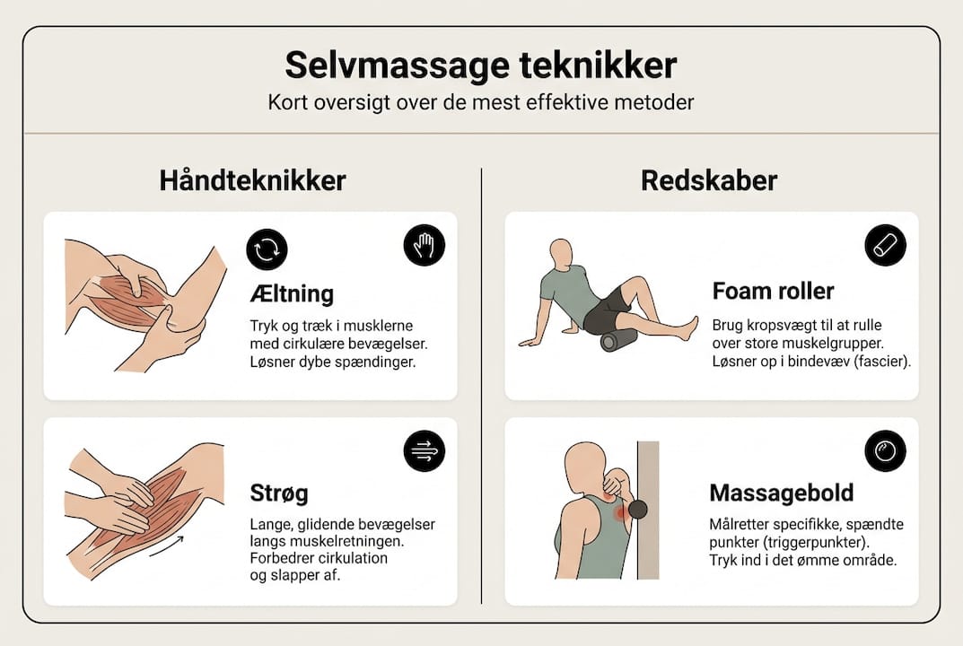 Grafisk guide til selv-massage: tips og værktøjer