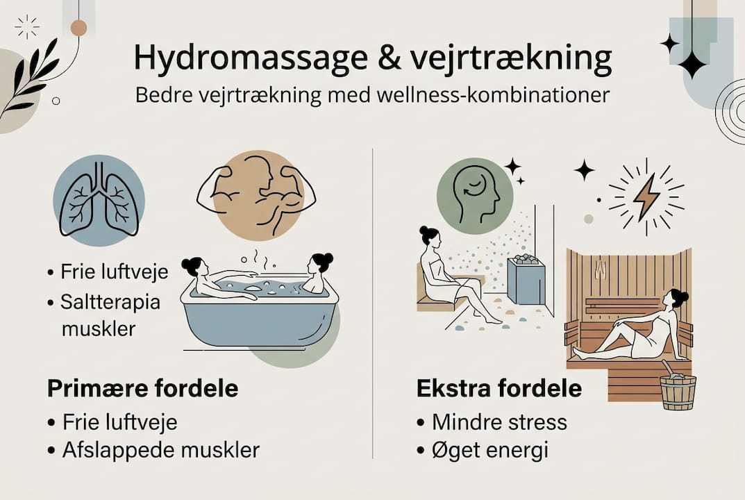 Infografik: Sådan kan du kombinere hydromassage og åndedrætsøvelser