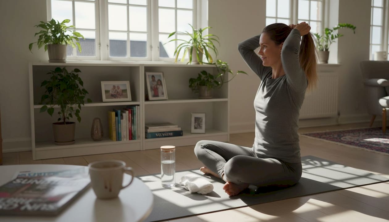 Kvinde gør klar til en afslappende hjemme-spadag