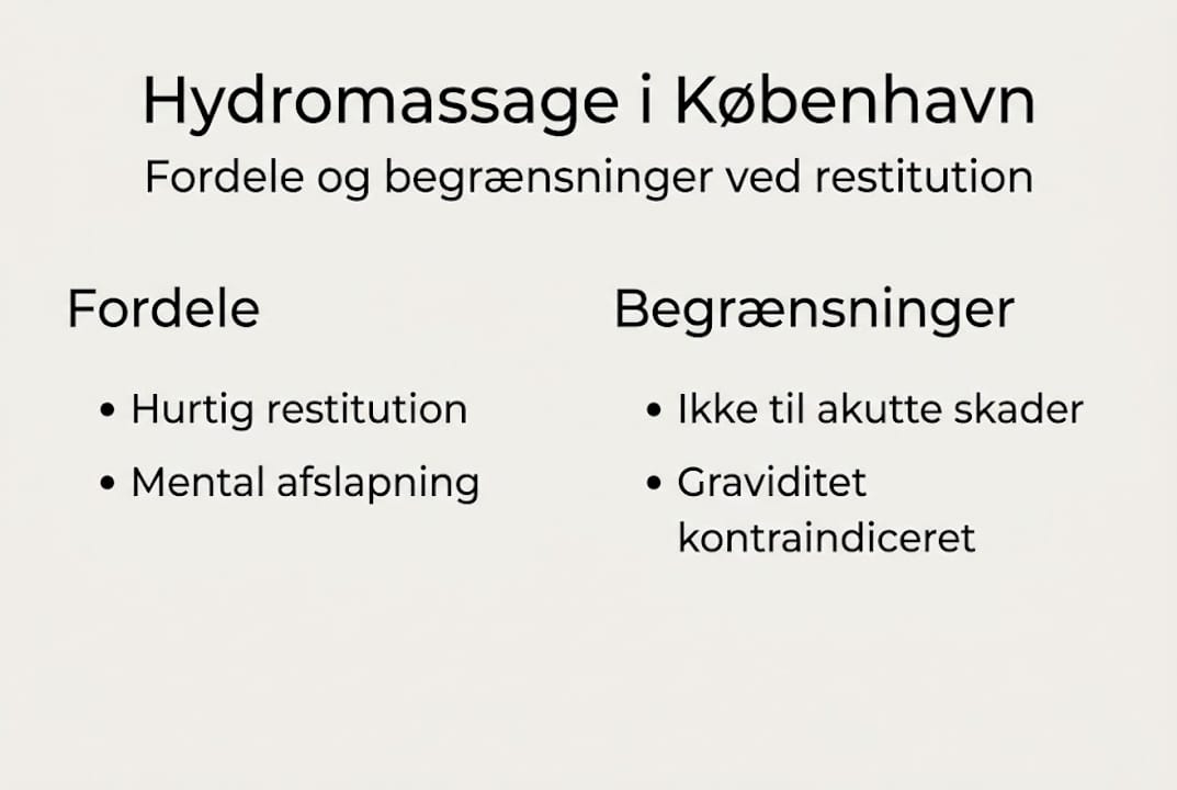 Infografik: Fordele og ulemper ved hydromassage