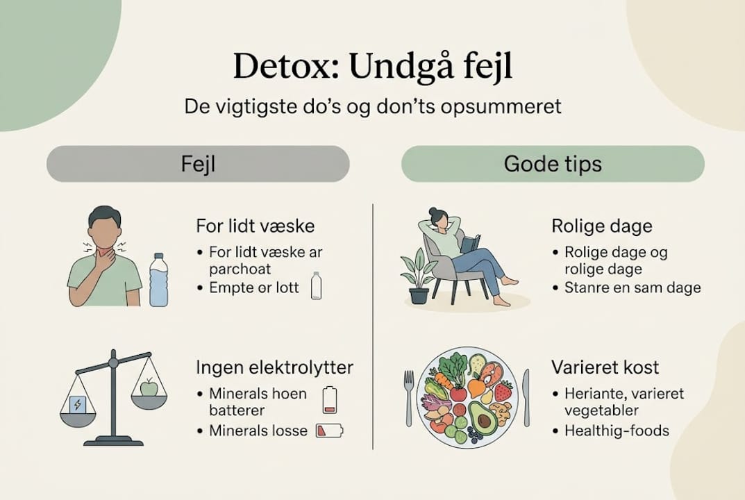 Grafik: De mest almindelige detox-fejl – og hvordan du undgår dem