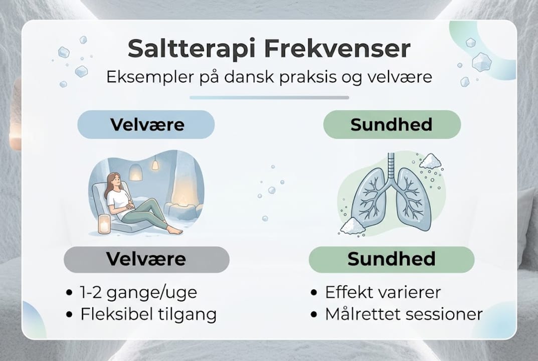 Infografik: Hvor ofte bør du bruge saltterapi – og hvad betyder det for dit helbred?