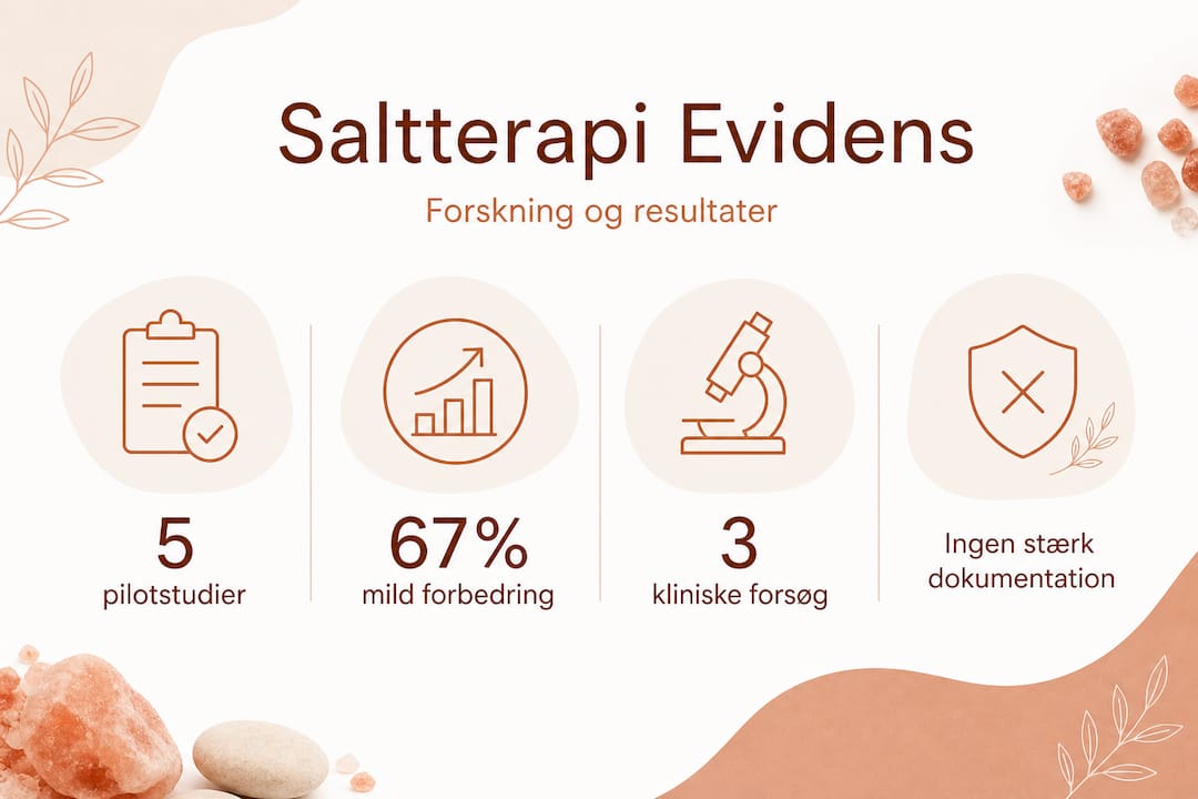 Visuel oversigt: Forskning og dokumenterede effekter af saltterapi