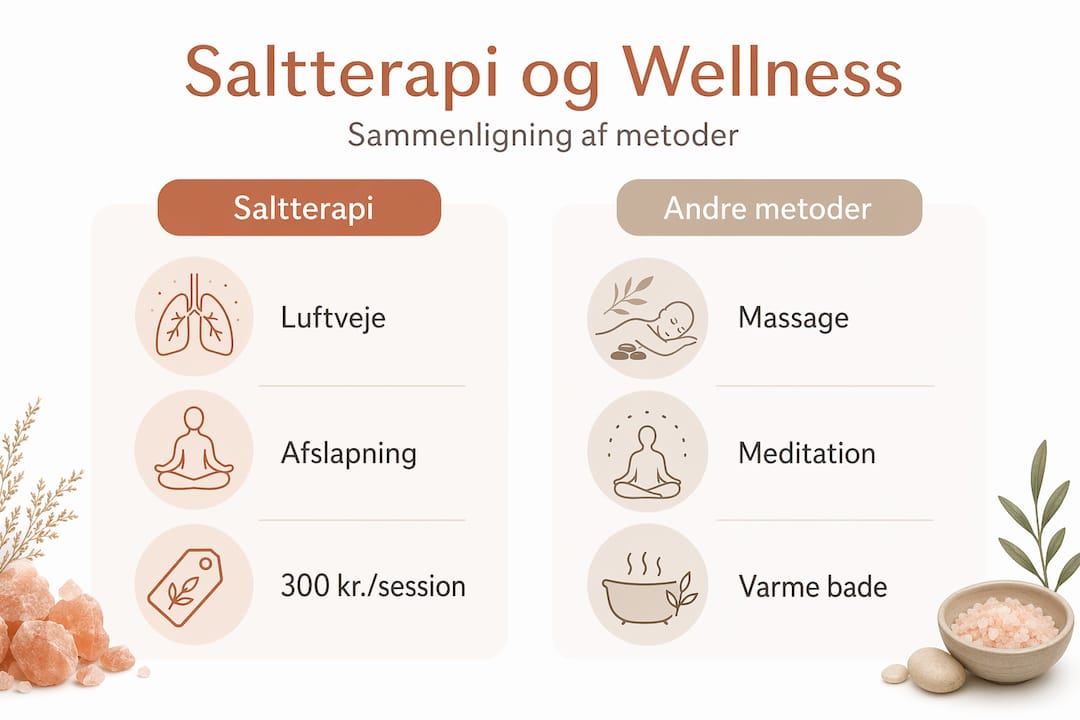Grafik giver overblik: Sådan adskiller saltterapi sig fra andre former for wellness