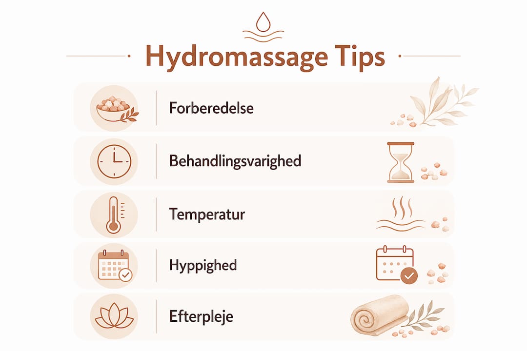 Infografik: Sådan får du mest ud af hydromassage til restitution
