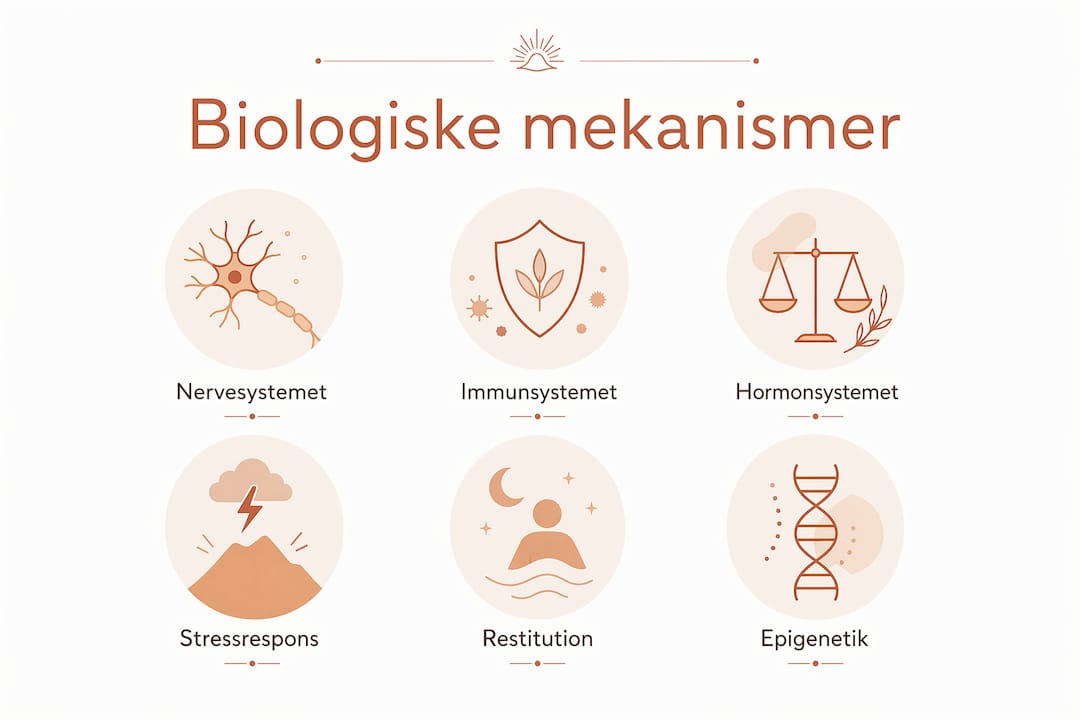 Grafisk oversigt over trin til bedre biologisk velvære