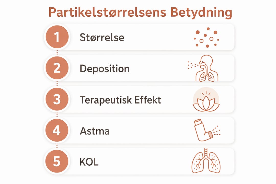 Infografik: Sådan påvirker størrelsen på saltpartikler effektiviteten af inhalationsbehandling