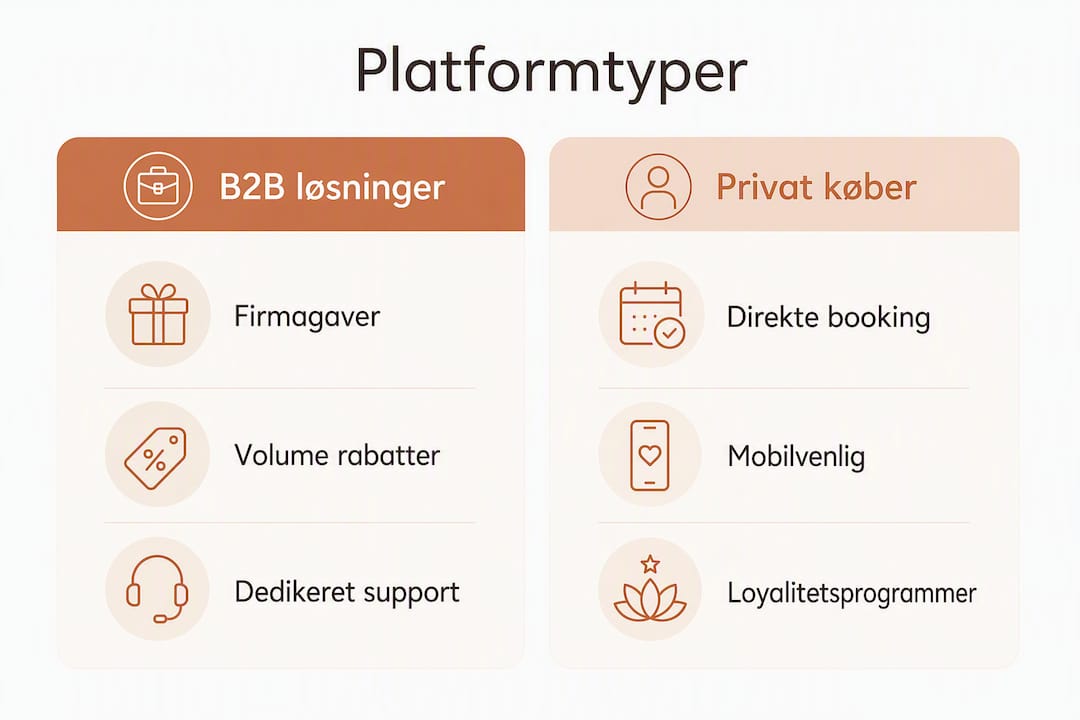 Oversigt: Sammenligning af forskellige typer oplevelsesplatforme