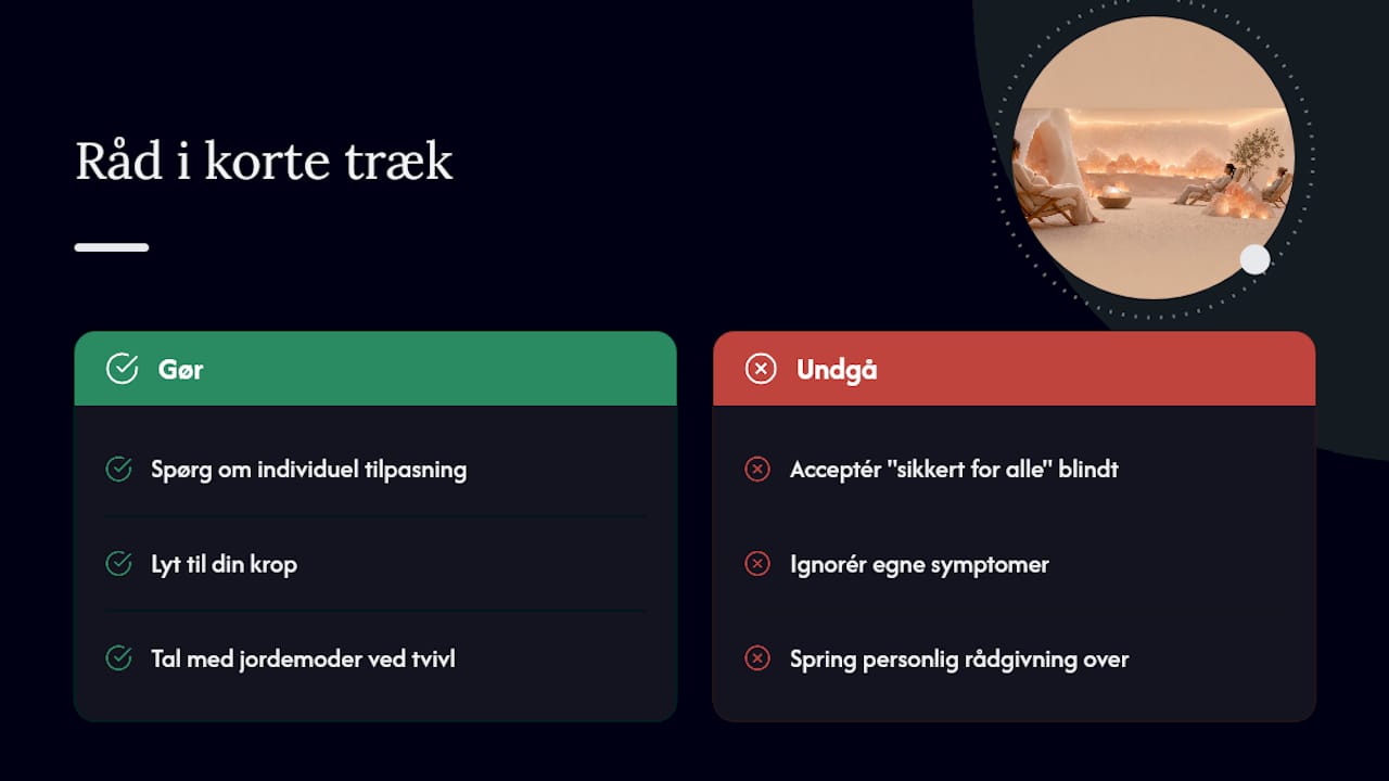 Mit råd: lyt til kroppen, ikke kun til reklamerne — overview diagram