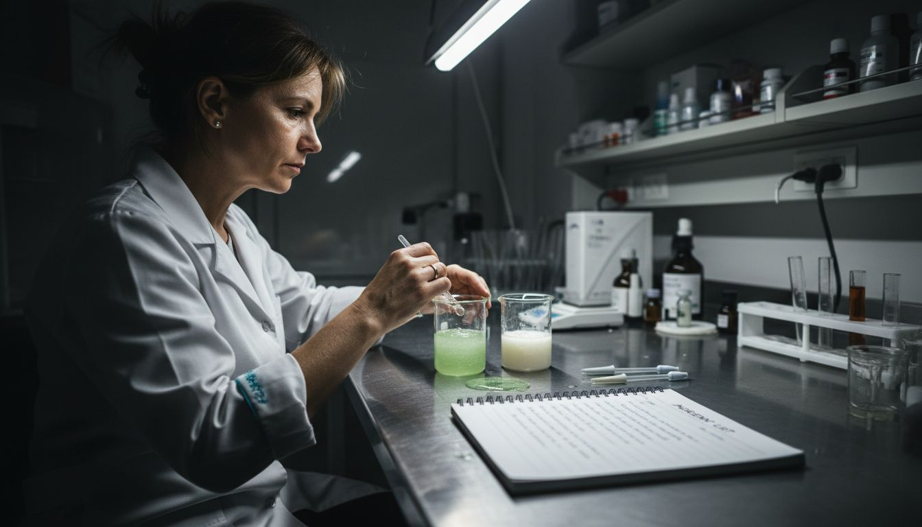 Skincare formulator tests plant-based gel alternatives