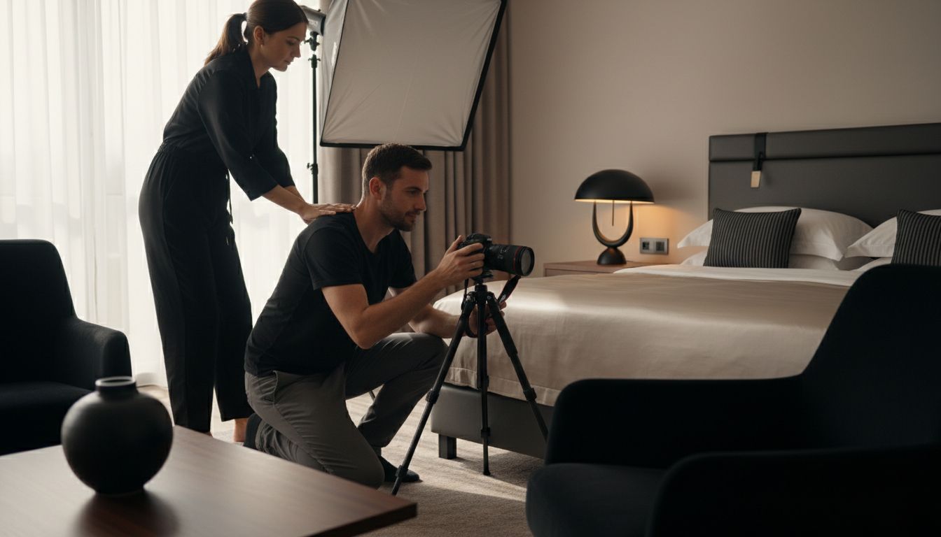 sesi&oacute;n fotograf&iacute;a habitaci&oacute;n hotel