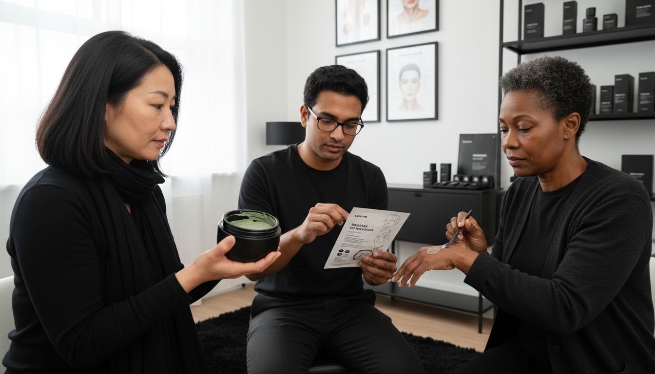 facial mask clinic demonstration
