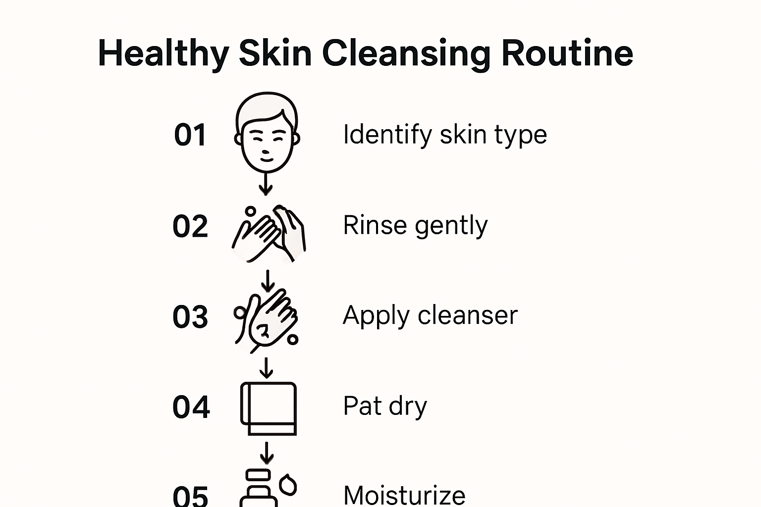 Infographic of five-step cleansing process