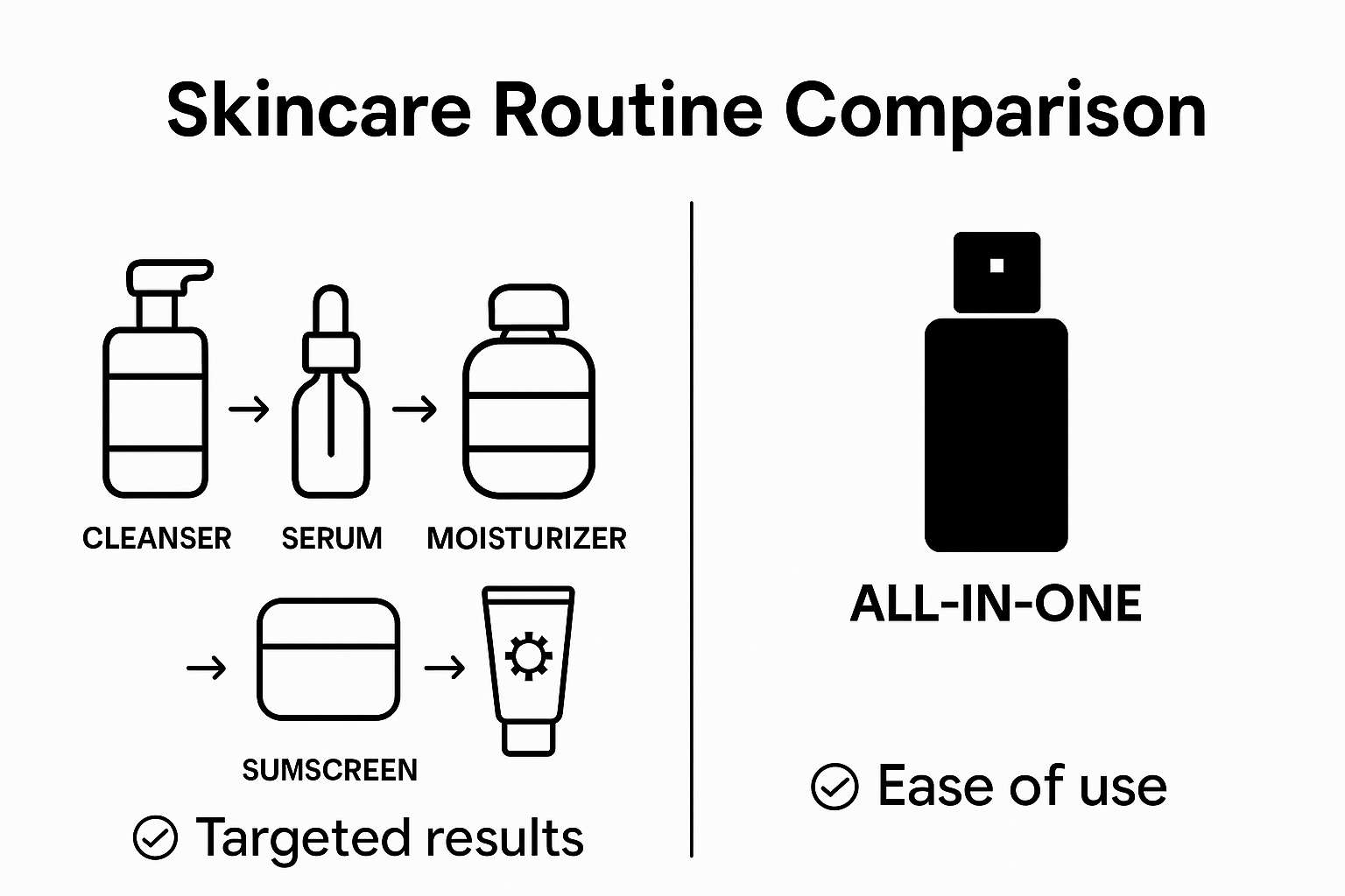 Infographic comparing layering to single-step care