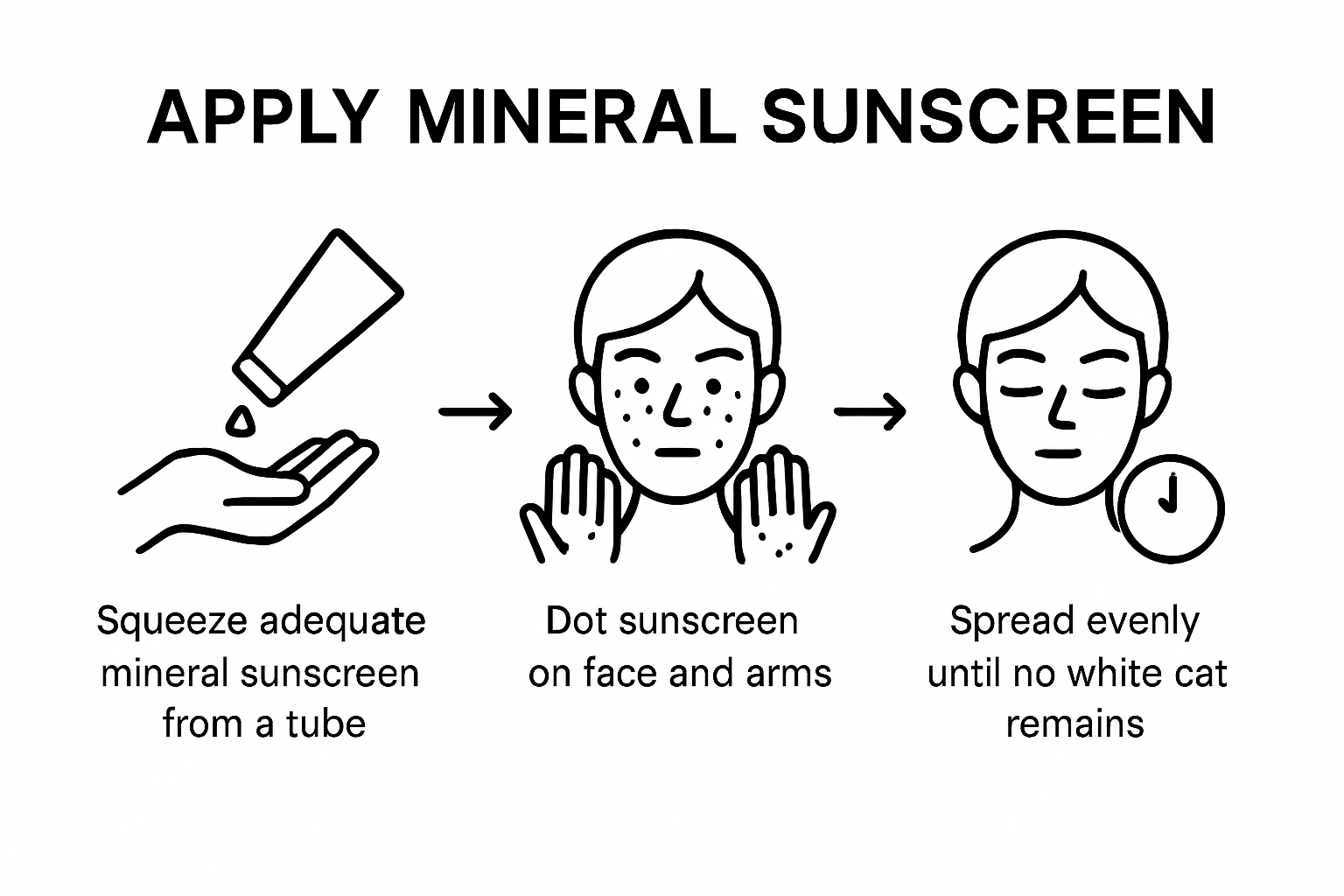 Steps for proper mineral sunscreen application
