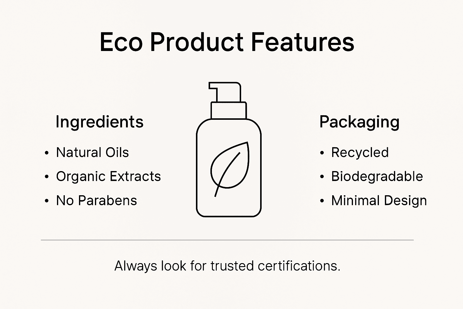 Infographic summarizes eco skincare features