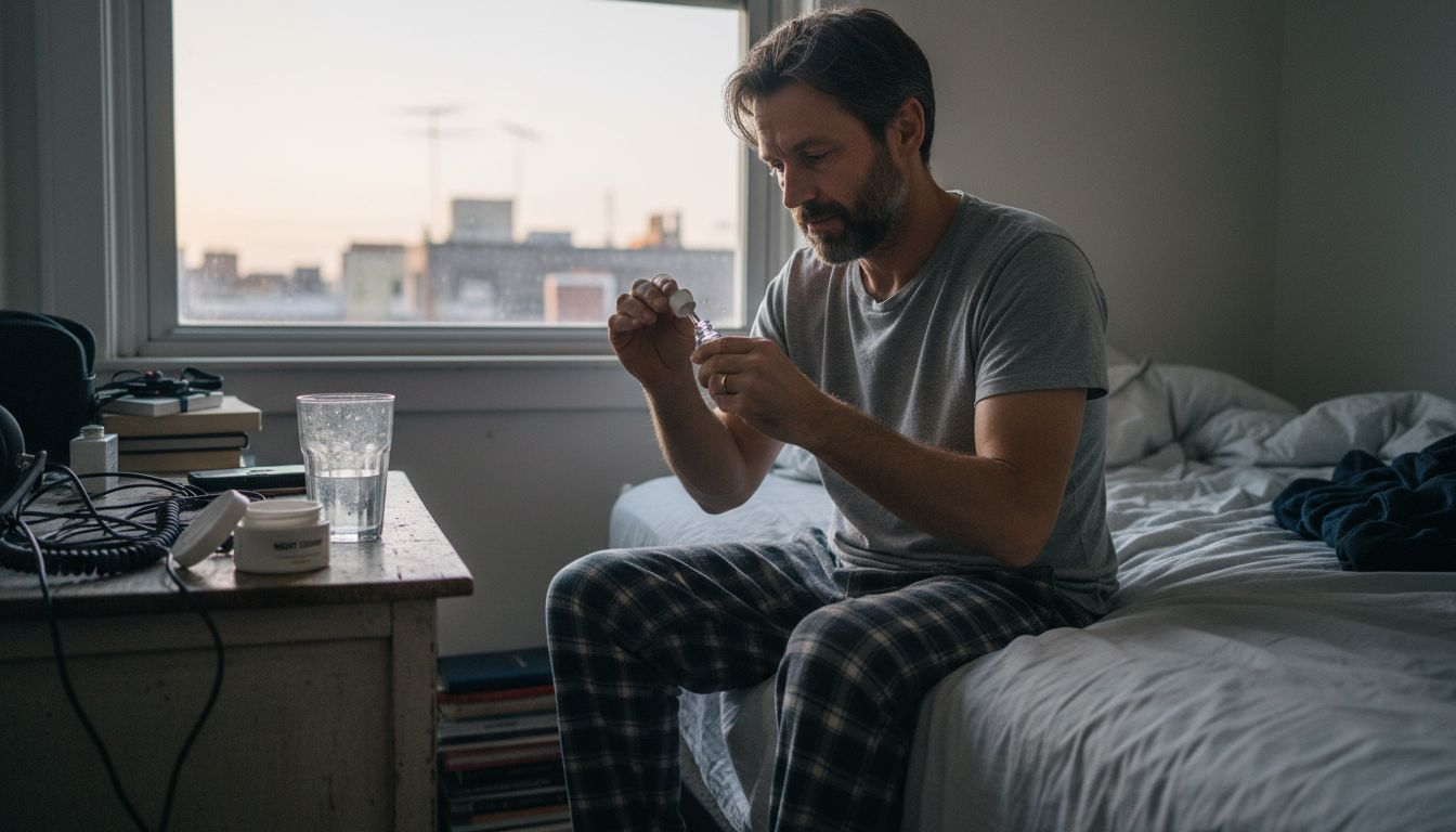 Man starting anti-aging skincare steps