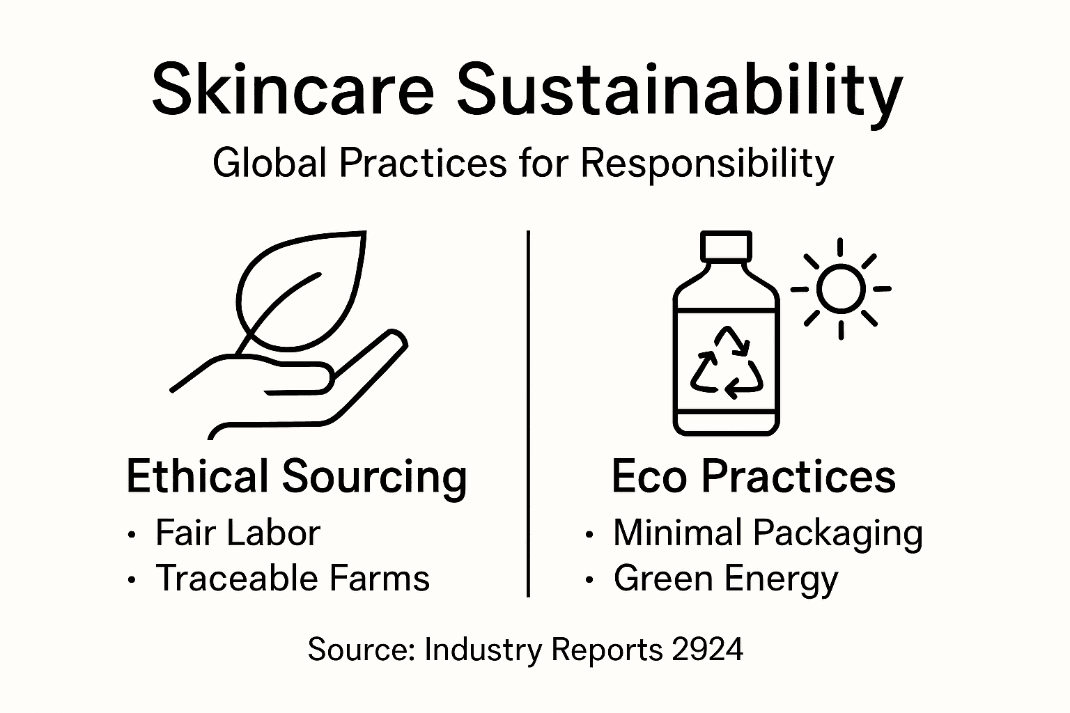 Infographic shows global skincare ethical and green practices