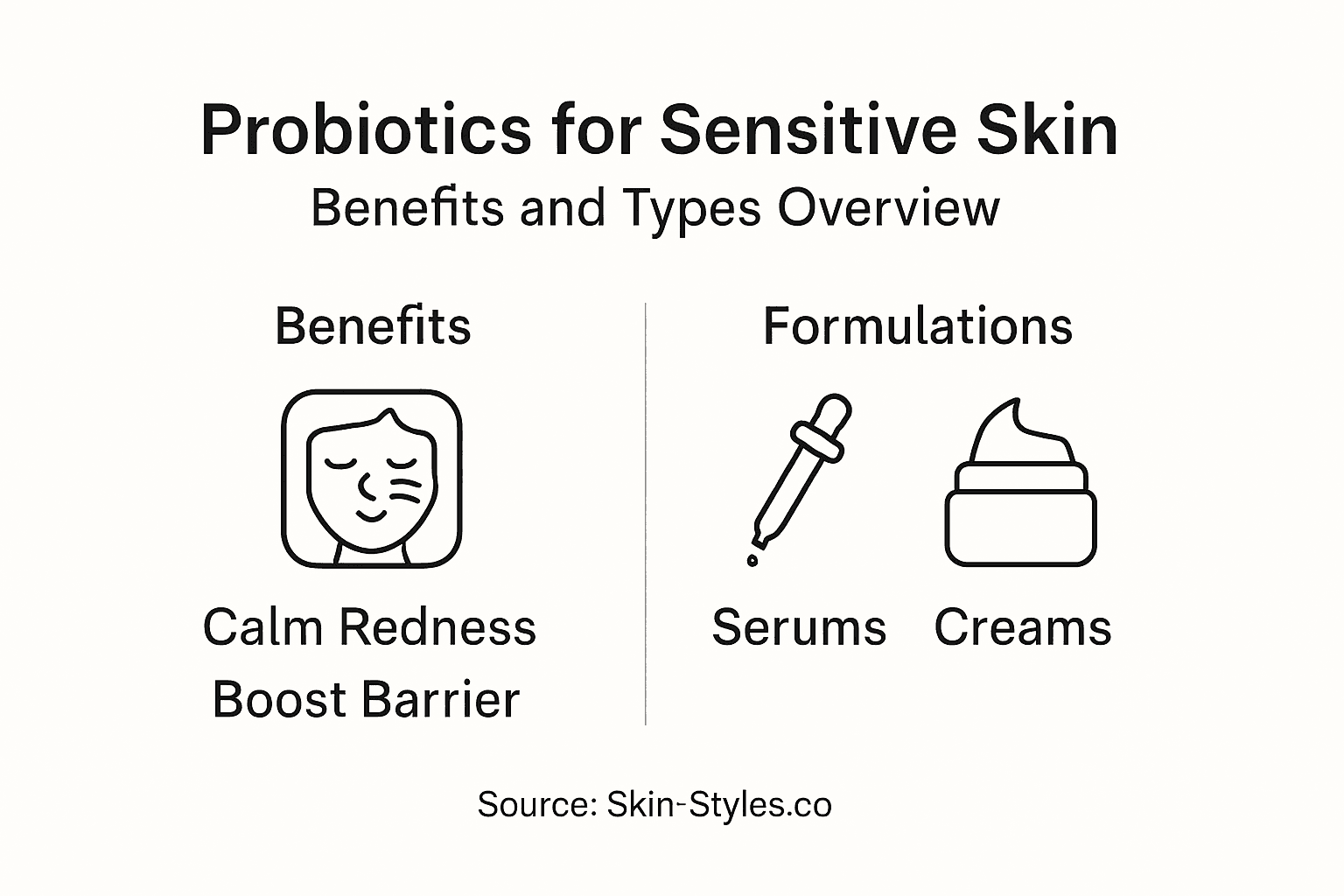 Infographic benefits and types of probiotics