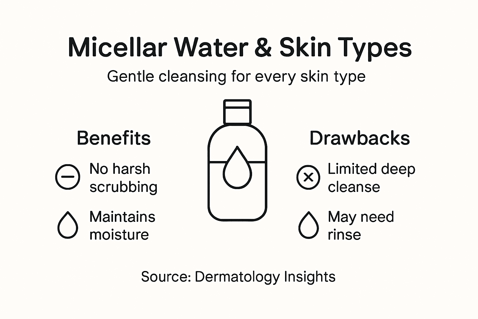 Infographic about micellar water benefits
