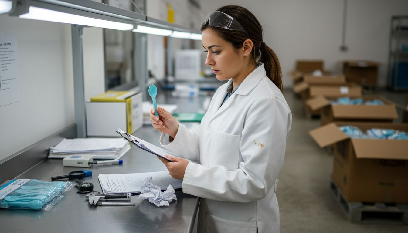 Product safety officer testing babyware